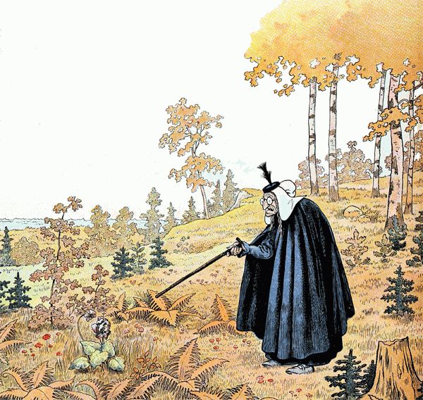 la vieille f�e des bois et la violette